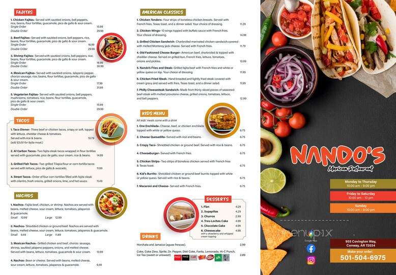 Nando's Mexican Restaurant - Conway, AR menu_pic