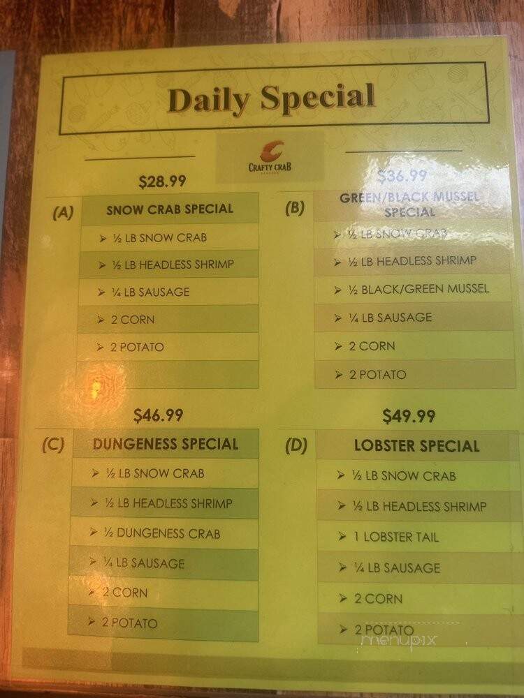 Crafty Crab Clinton - Clinton, MD menu_pic