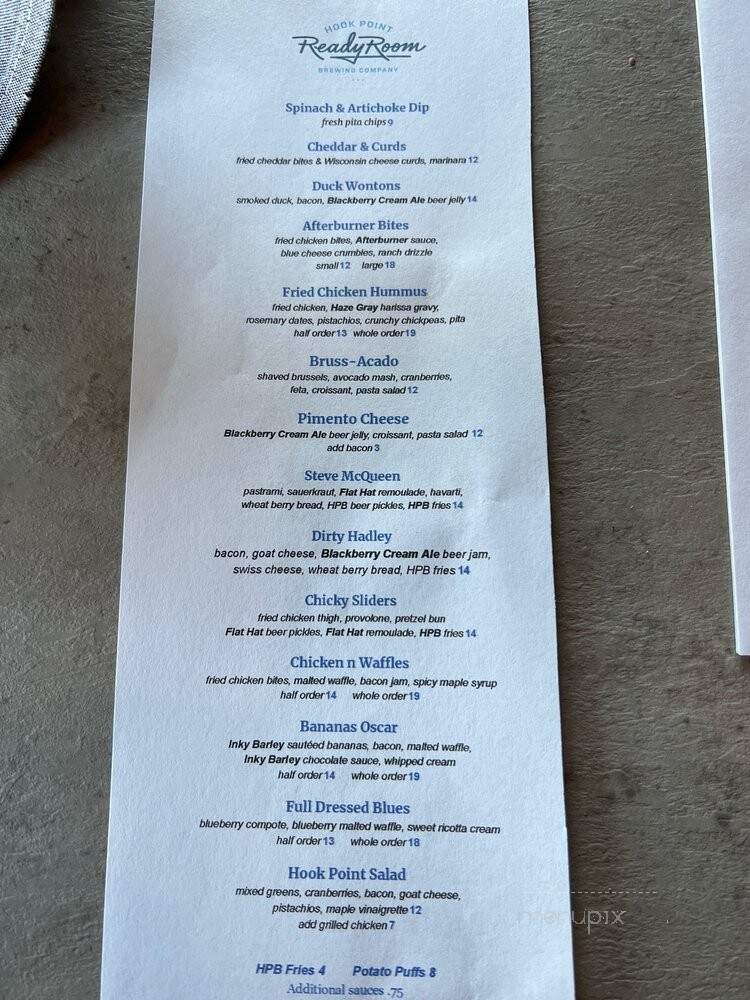 Ready Room By Hook Point Brewing - Memphis, TN menu_pic