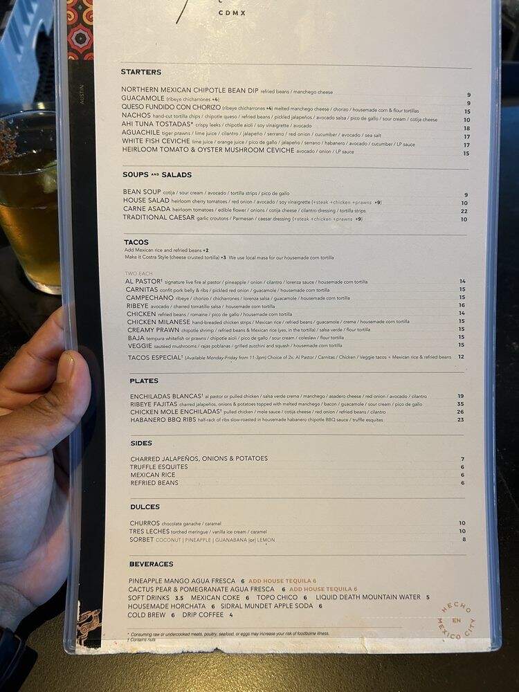La Popular - Austin, TX menu_pic