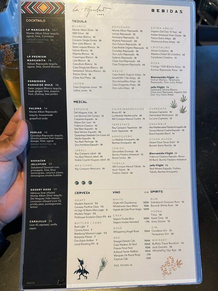 La Popular - Austin, TX menu_pic