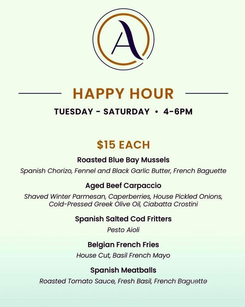 Aura Modern Mediterranean - Camp Hill, PA menu_pic