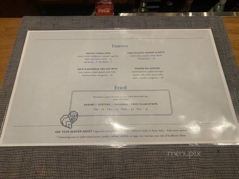 Park Avenue Oyster Bar and Grill - Aiken, SC menu_pic