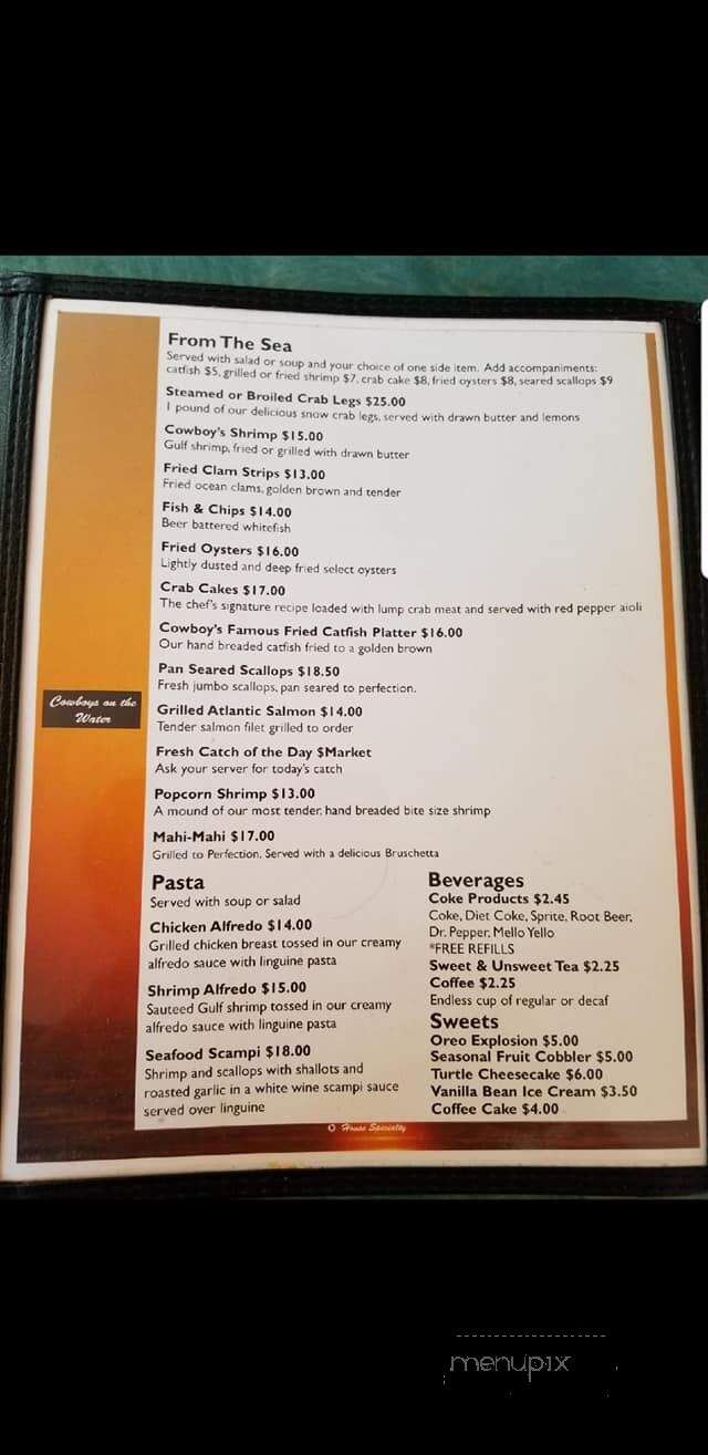 Cowboy's Bar and Grill - Dandridge, TN menu_pic