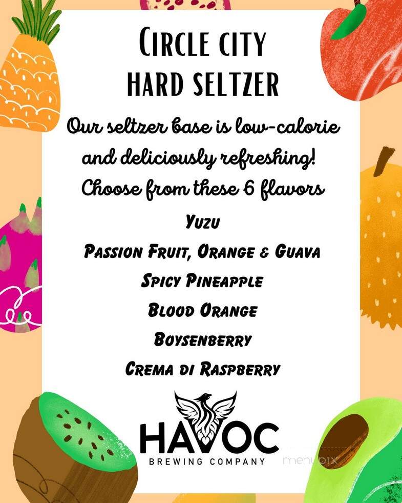 Havoc Brewing Company - Pittsboro, NC menu_pic