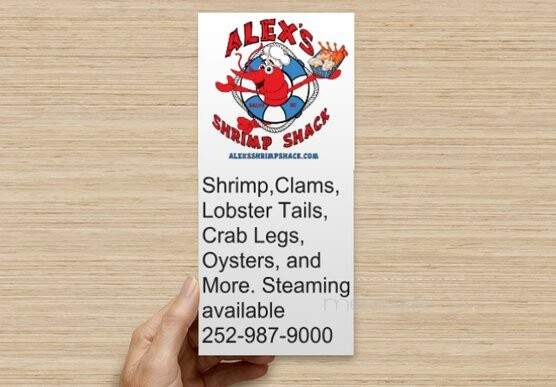 Alexs Shrimp Shack - Salvo, NC menu_pic