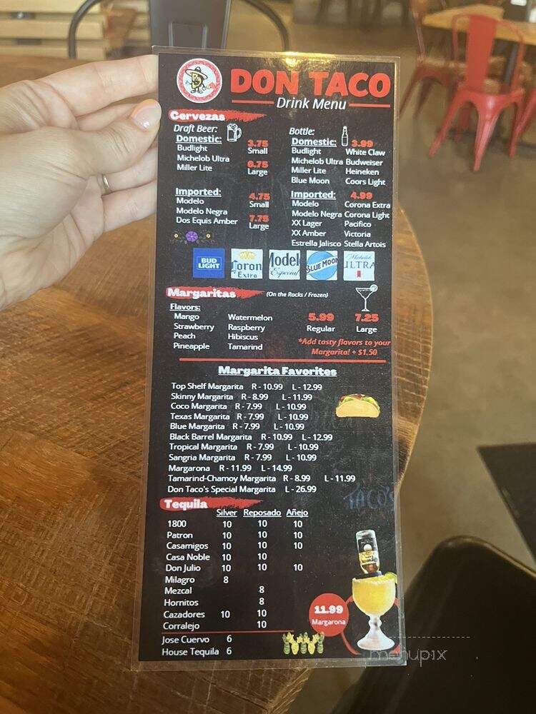 Don Taco - Tacos, Beers, Margs - Florence, AL menu_pic