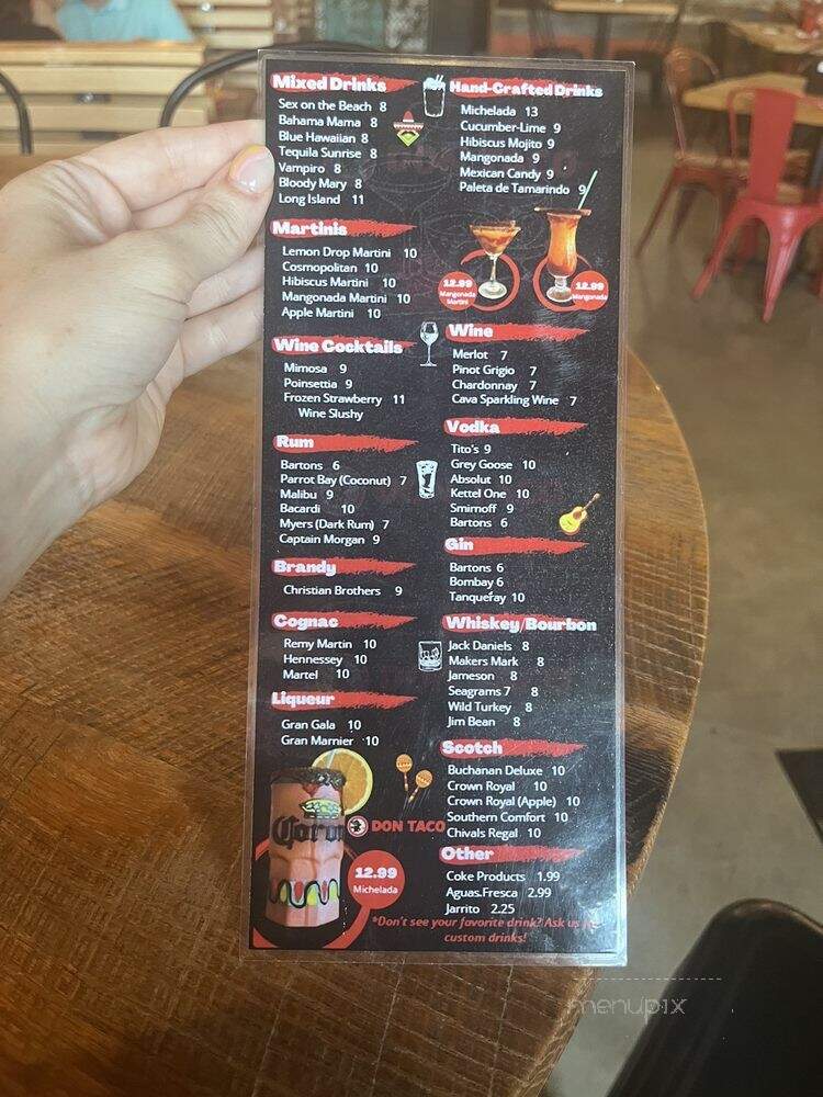 Don Taco - Tacos, Beers, Margs - Florence, AL menu_pic