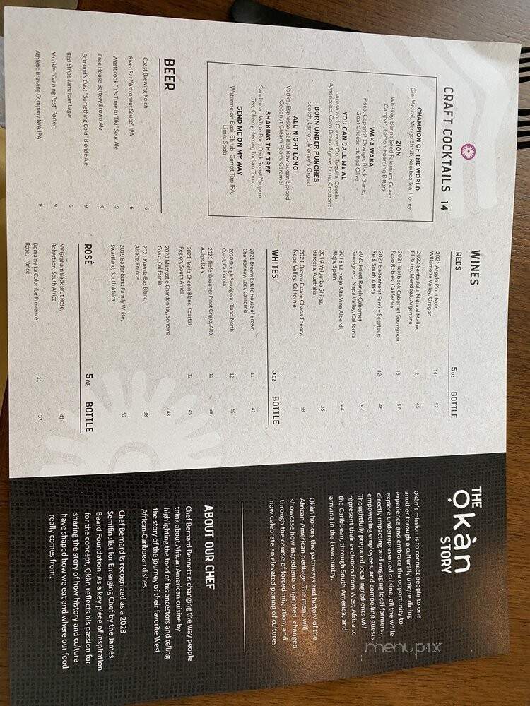 Okan - Bluffton, SC menu_pic