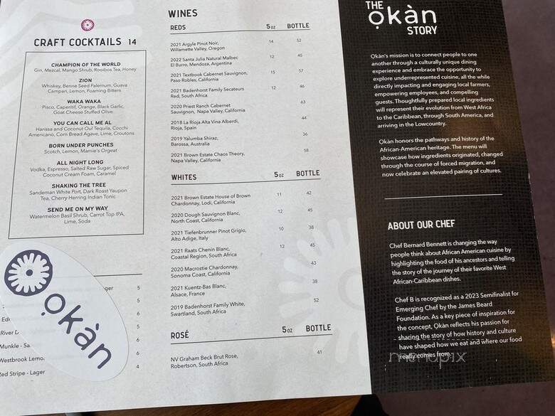Okan - Bluffton, SC menu_pic