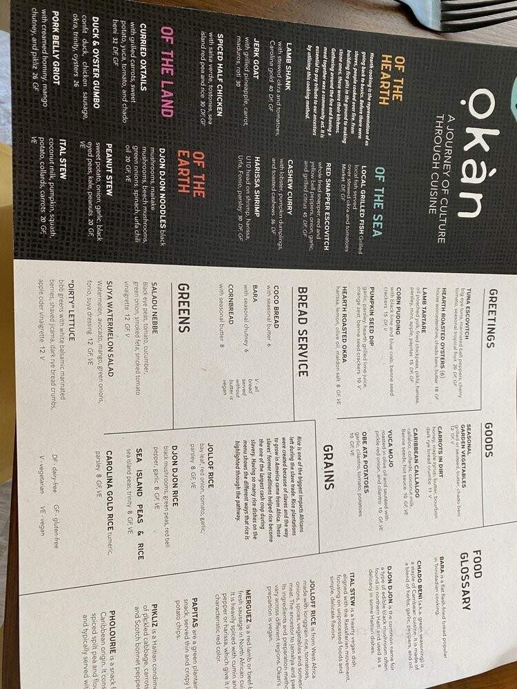 Okan - Bluffton, SC menu_pic