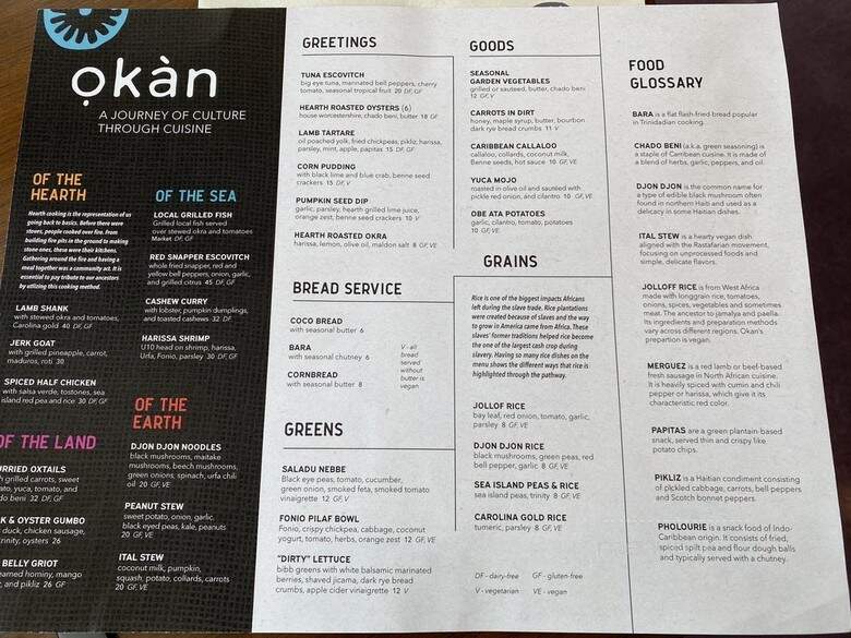 Okan - Bluffton, SC menu_pic