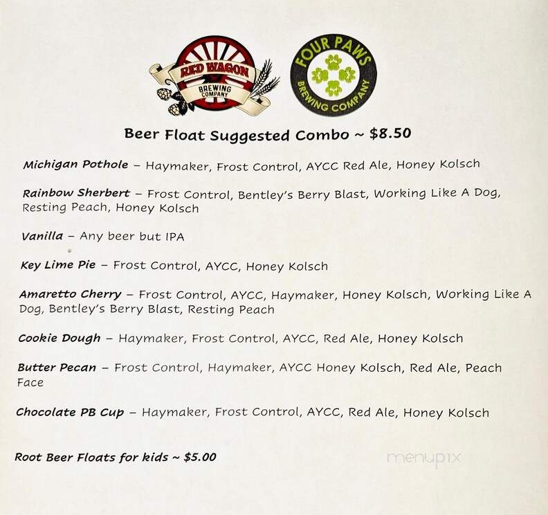 Red Wagon Brewing Company - Columbia Station, OH menu_pic