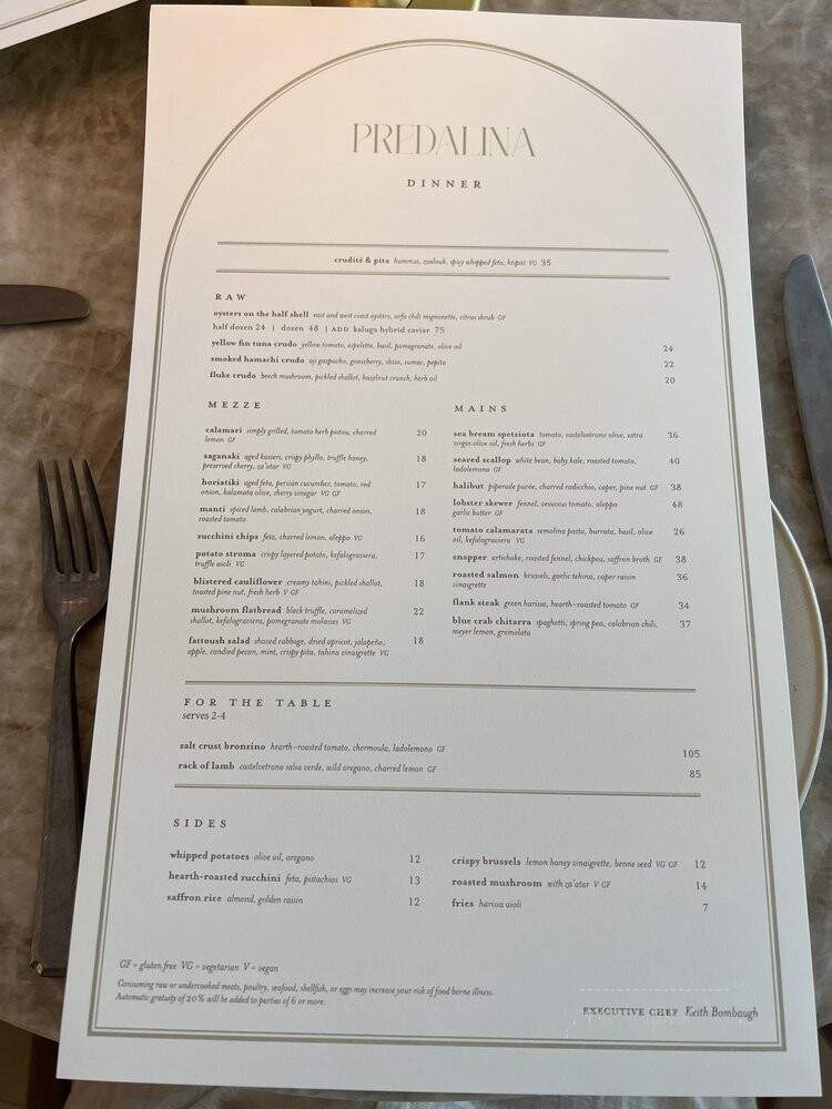 Predalina - Tampa, FL menu_pic