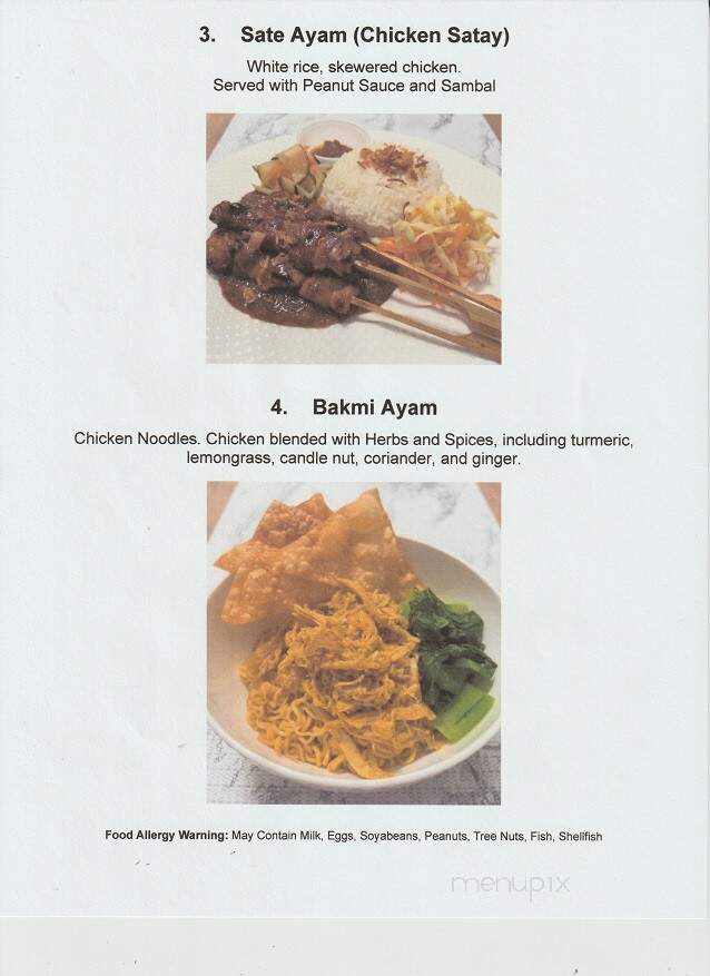 Bakoel Djakarta - Eugene, OR menu_pic