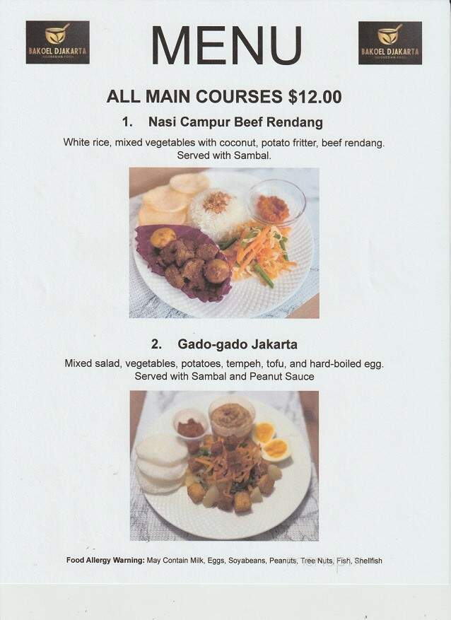 Bakoel Djakarta - Eugene, OR menu_pic