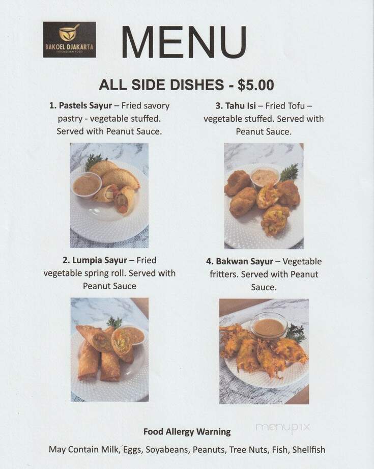 Bakoel Djakarta - Eugene, OR menu_pic