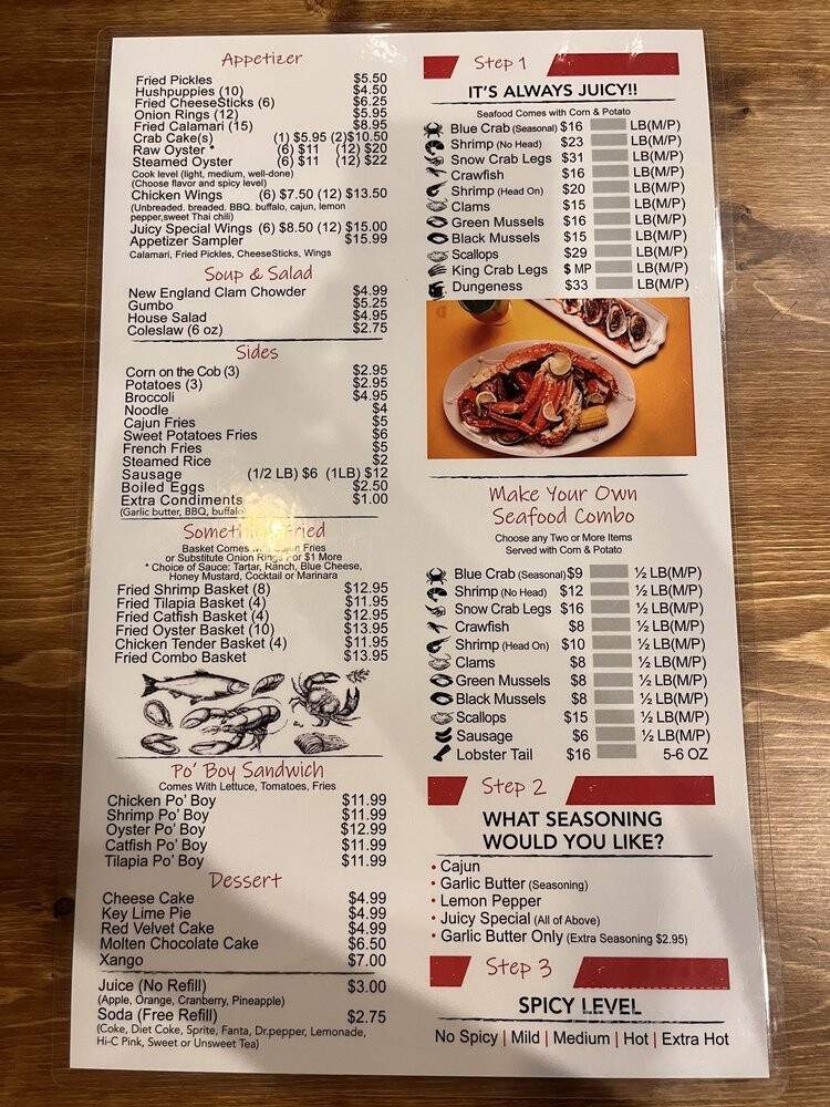 The Juicy Seafood - Dalton, GA menu_pic