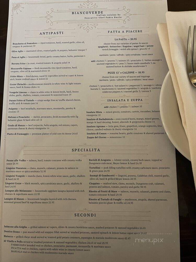 Biancoverde at Hotel Mac - Richmond, CA menu_pic
