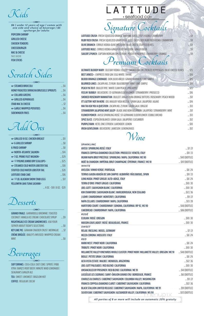 Latitude Seafood Co - Bel Air, MD menu_pic