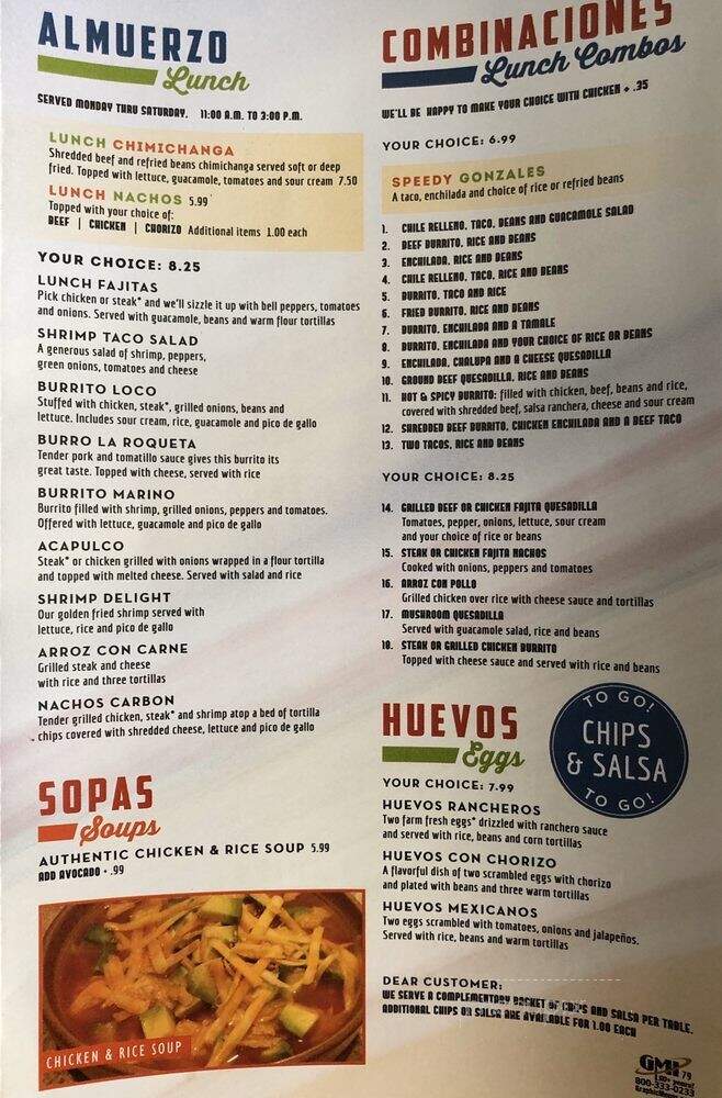 El Rodeo - Avon, IN menu_pic