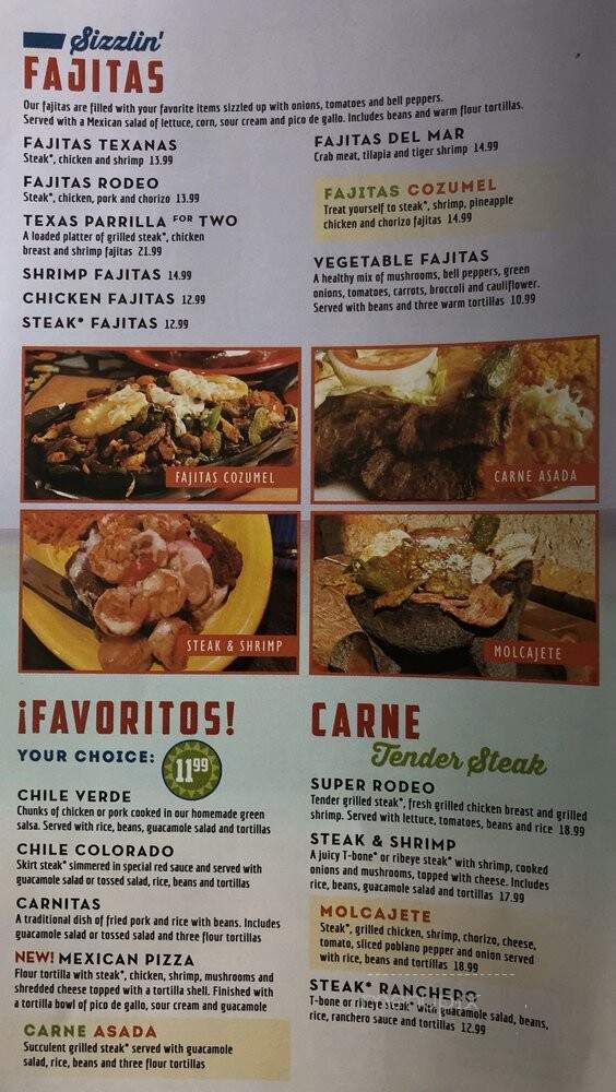 El Rodeo - Avon, IN menu_pic