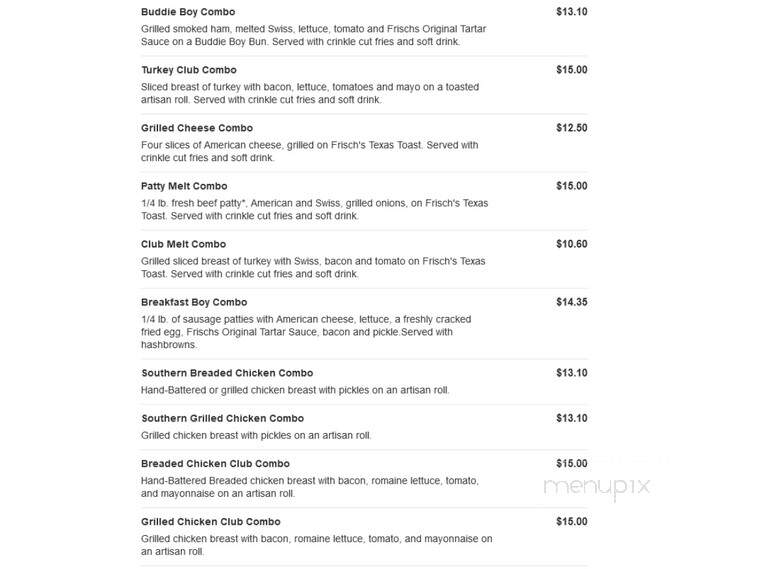 Frisch's Big Boy Restaurant - New Albany, IN menu_pic