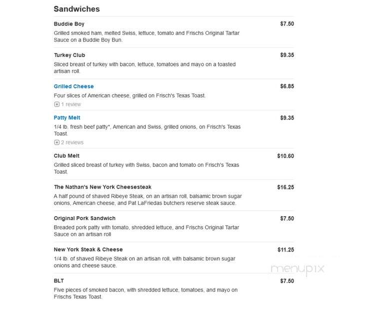 Frisch's Big Boy Restaurant - New Albany, IN menu_pic