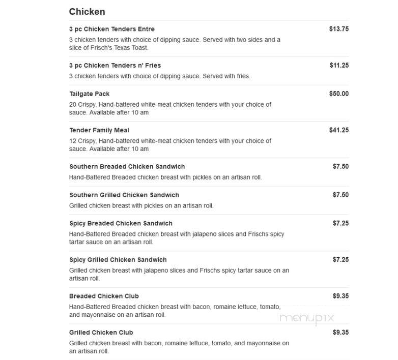 Frisch's Big Boy Restaurant - New Albany, IN menu_pic