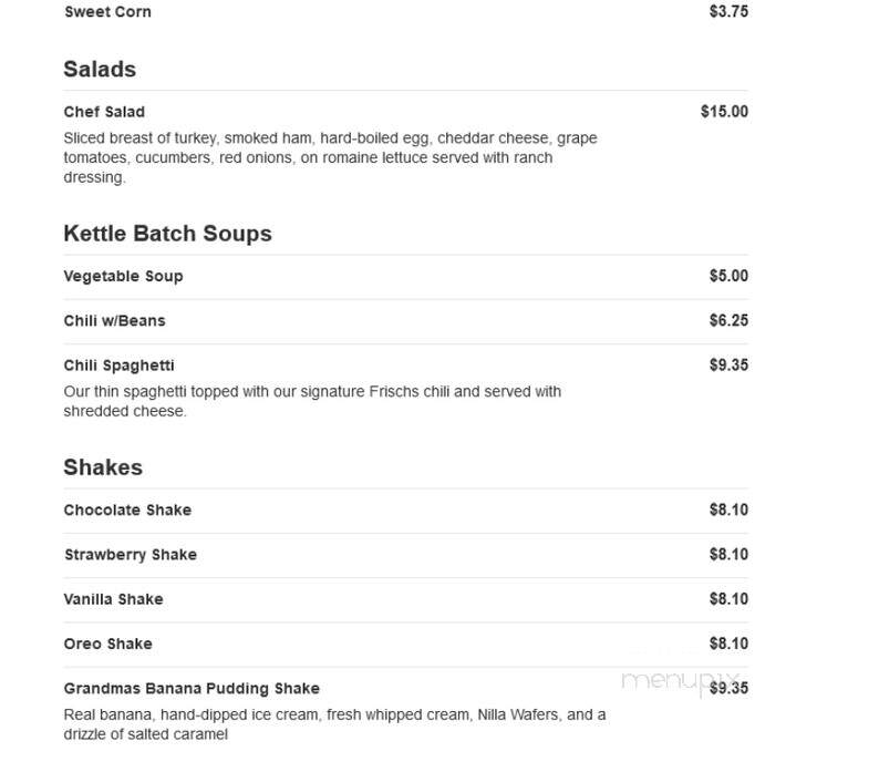 Frisch's Big Boy Restaurant - New Albany, IN menu_pic