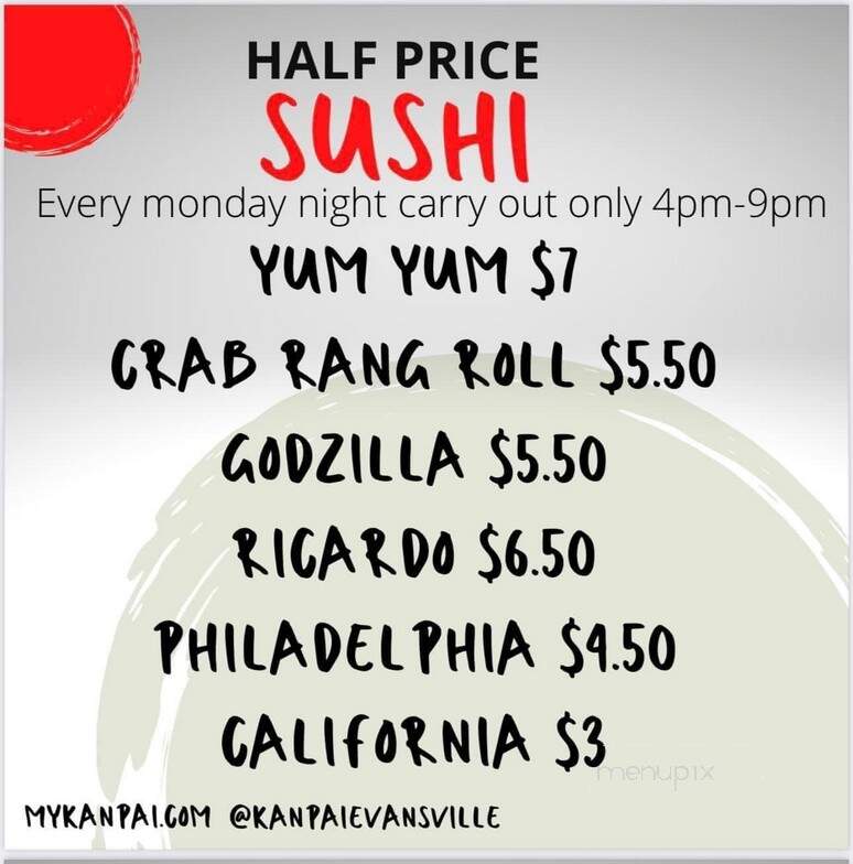 Kanpai - Evansville, IN menu_pic
