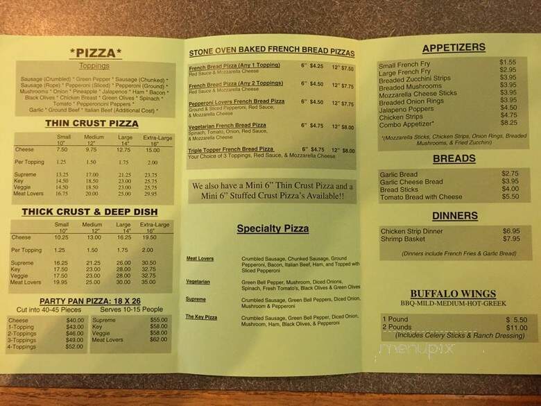 Key pizza deals
