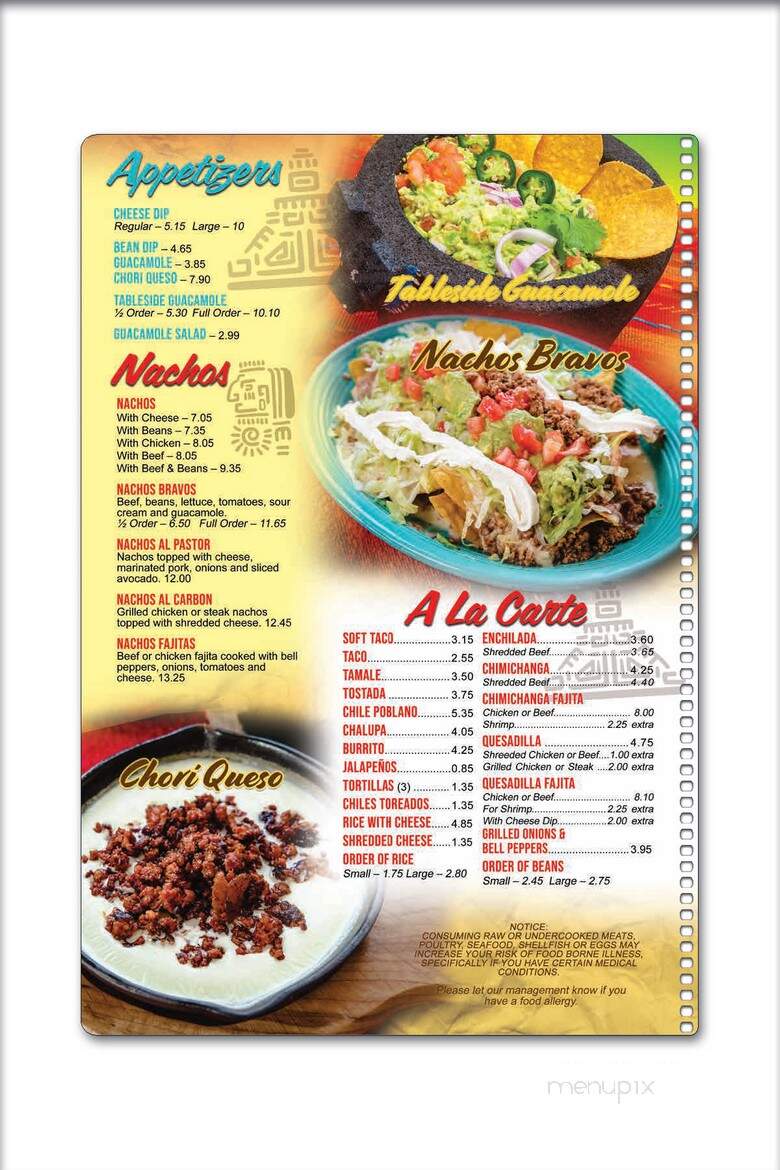 Los Bravos Mexican Restaurant - Jasper, IN menu_pic