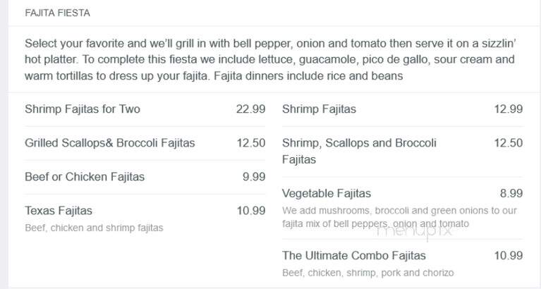 Los Rancheros - Avon, IN menu_pic