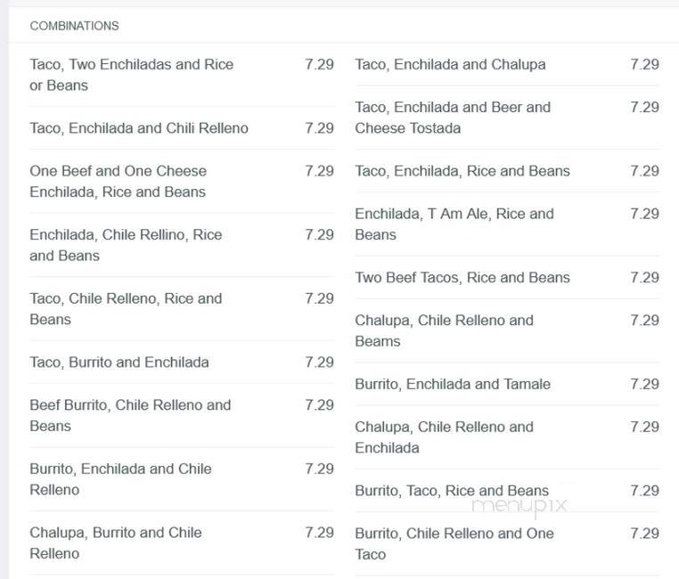 Los Rancheros - Avon, IN menu_pic
