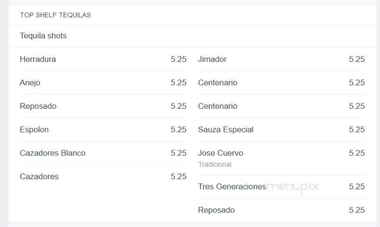 Los Rancheros - Avon, IN menu_pic