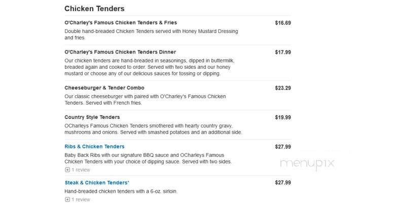 O'Charley's - Noblesville, IN menu_pic
