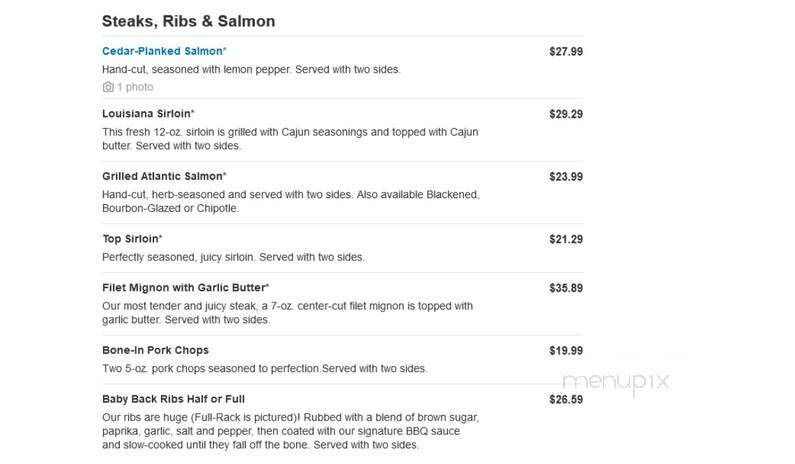 O'Charley's - Noblesville, IN menu_pic
