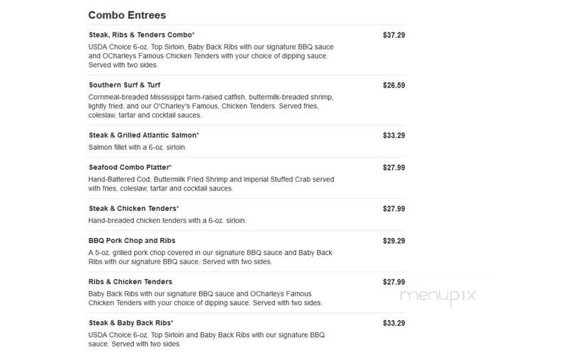 O'Charley's - Noblesville, IN menu_pic