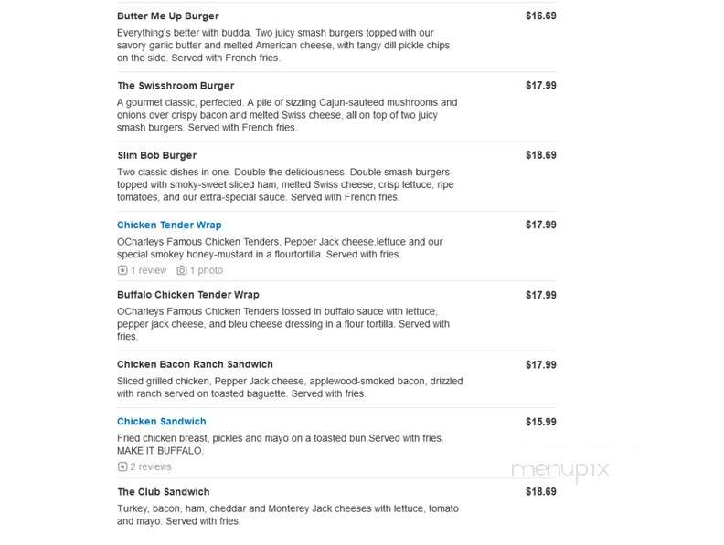 O'Charley's - Noblesville, IN menu_pic