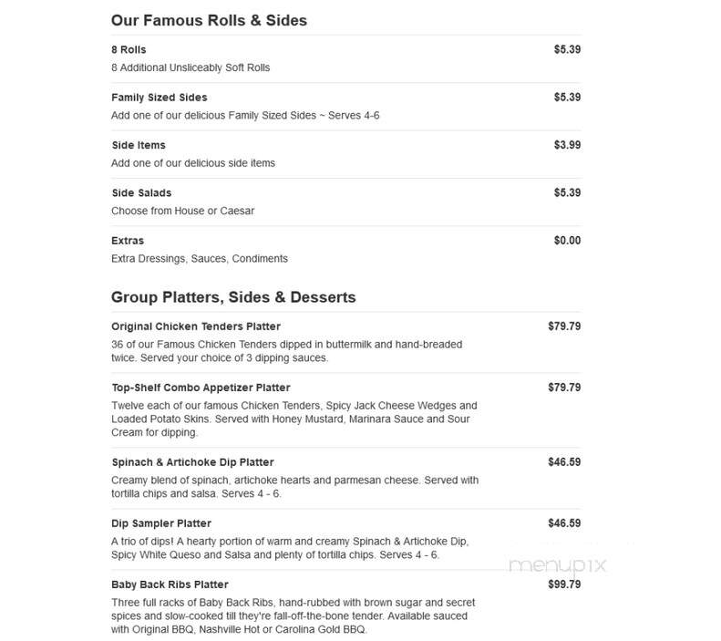 O'Charley's - Noblesville, IN menu_pic