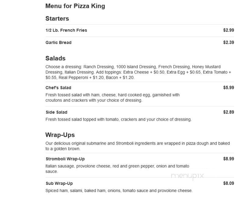 Pizza King - Fortville, IN