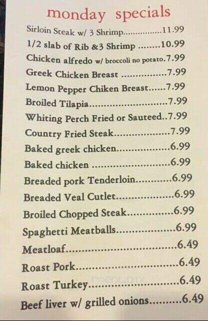 Sun Rise Restaurant - Whiting, IN menu_pic