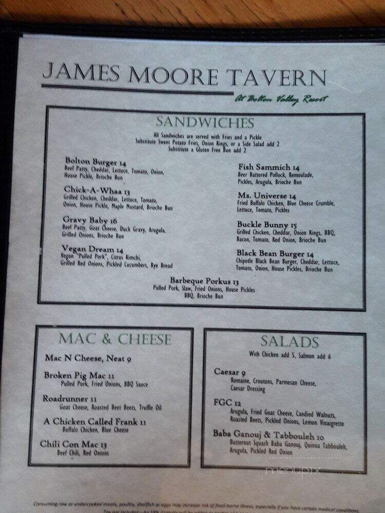 James Moore Tavern - Bolton Valley, VT