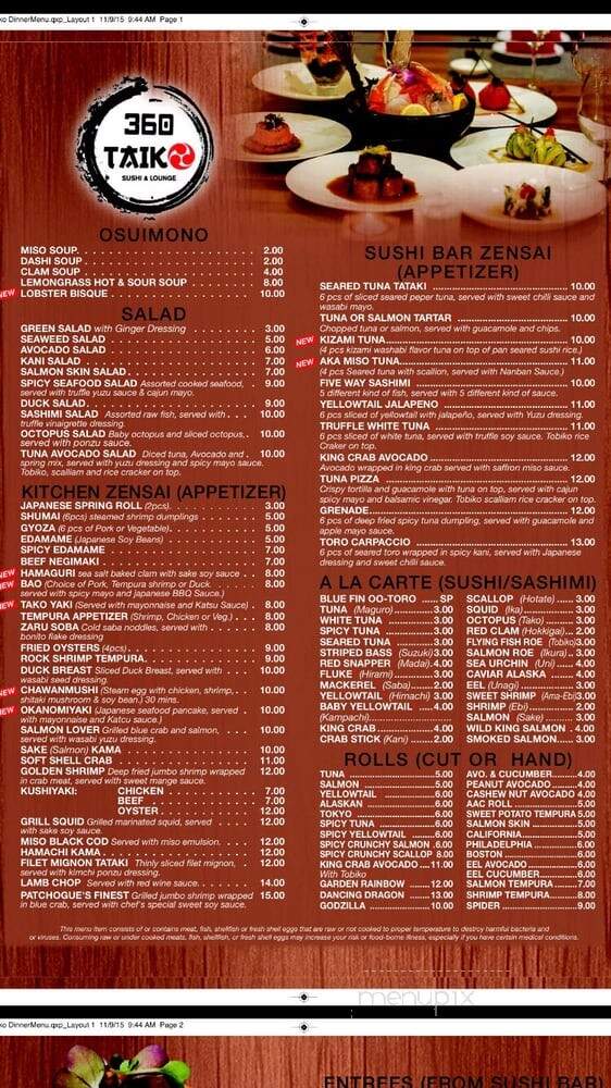 360 Taiko Sushi & Lounge - Patchogue, NY menu_pic