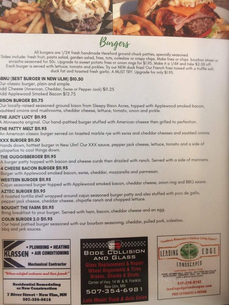 The Cottonwood Grill - New Ulm, MN menu_pic