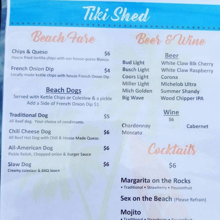 Beach Bums Bar & Eatery - Battle Lake, MN menu_pic