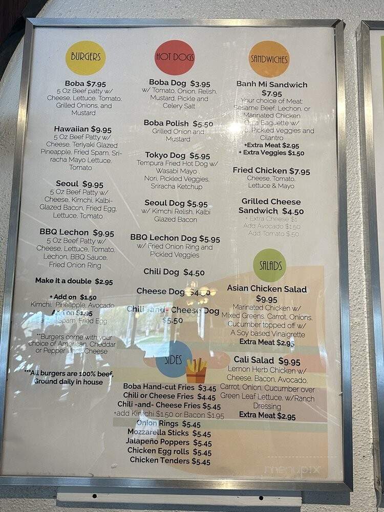Boba Burger - Morton Grove, IL menu_pic