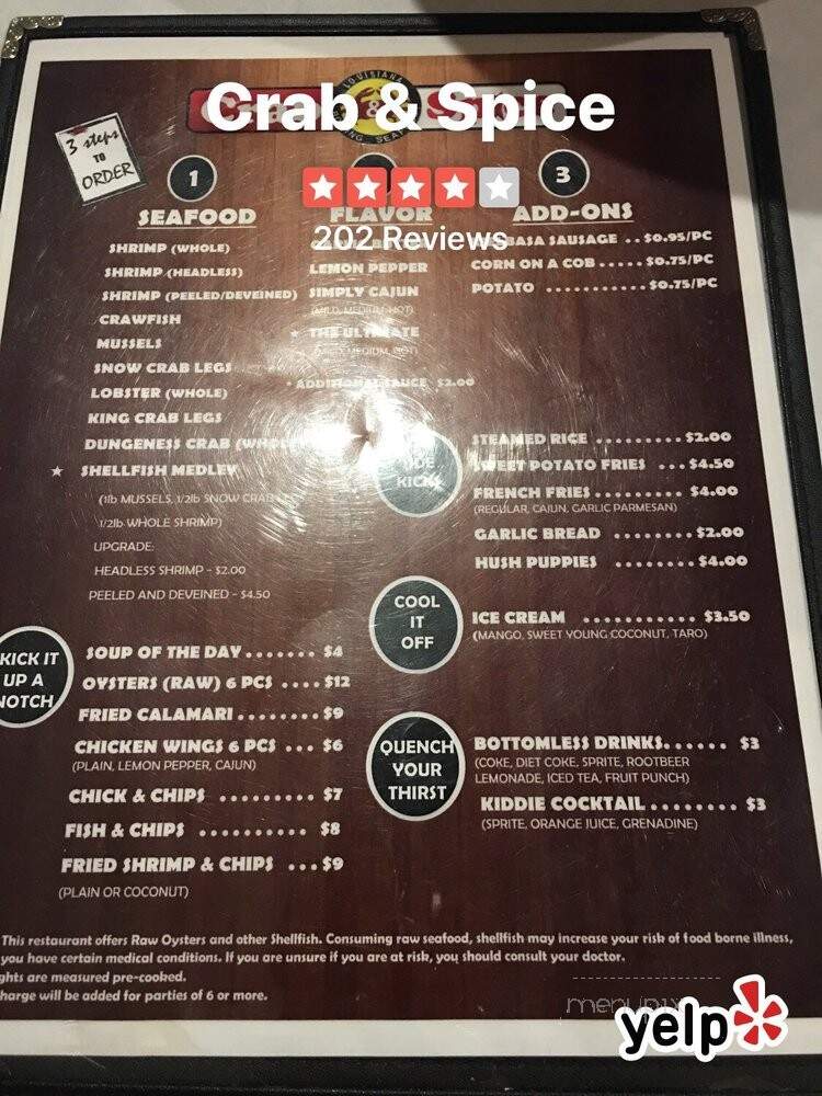 Crab & Spice - Woodridge, IL menu_pic