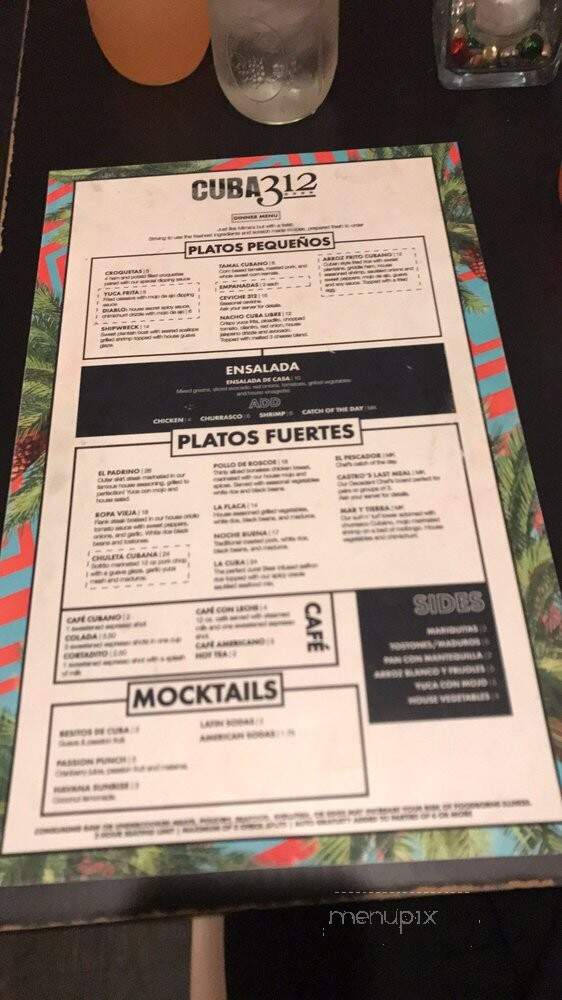 Cuba 312 - Chicago, IL menu_pic